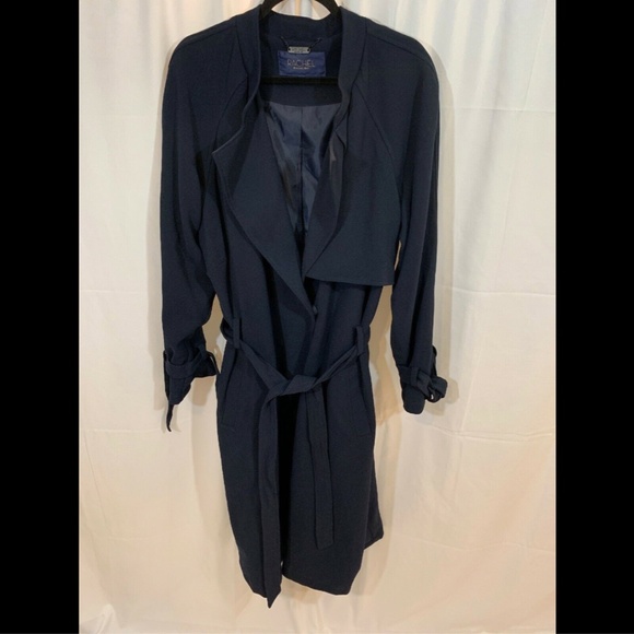 NEW Rachel Rachel Roy Luxe Crepe Trench Coat in Navy [PLUS SZ 2X‎ ] - Picture 2 of 8